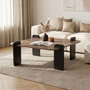 Nordure Mesa de Café Marais Venezia Walnut y Madera Negra